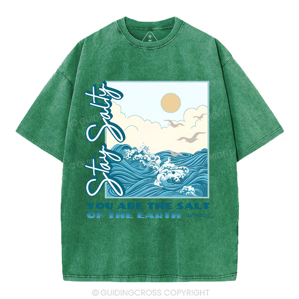 Stay Salty Christian Washed T-Shirt