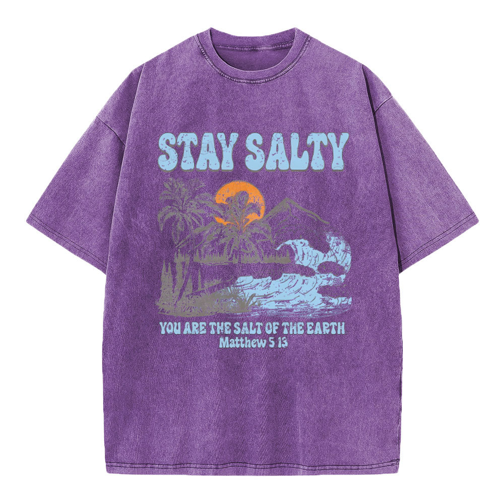 Stay Salty Christian Washed T-Shirt