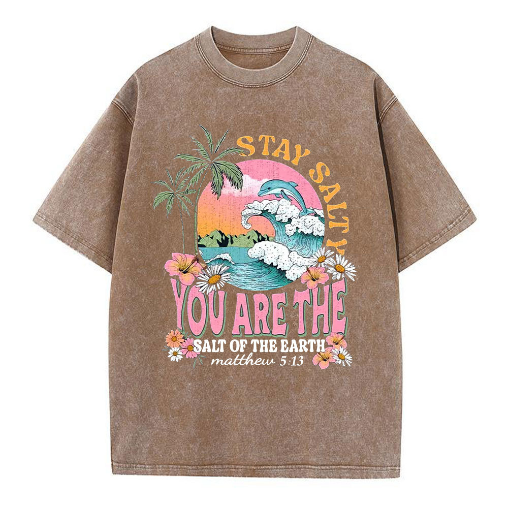 Stay Salty Christian Washed T-Shirt