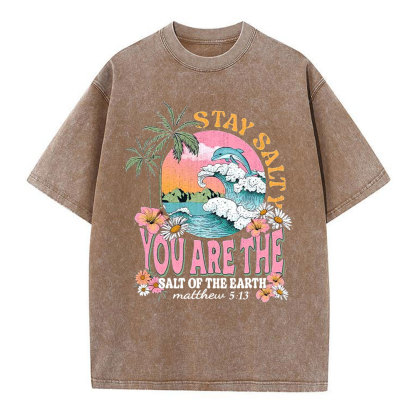 Stay Salty Christian Washed T-Shirt