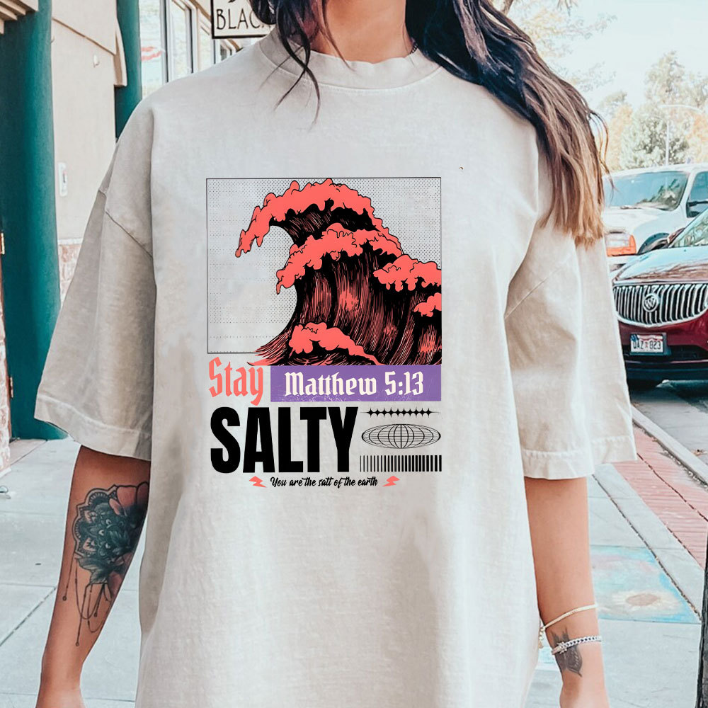 Stay Salty Christian Washed T-Shirt