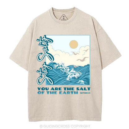 Stay Salty Christian Washed T-Shirt