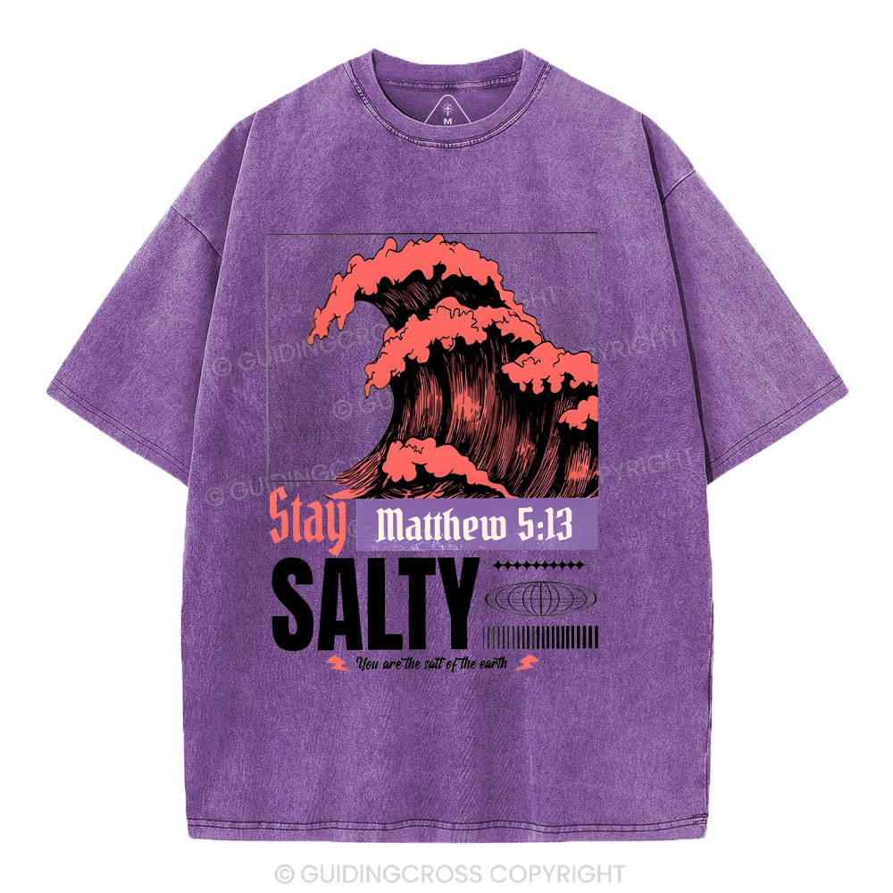 Stay Salty Christian Washed T-Shirt