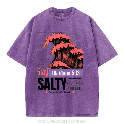 Stay Salty Christian Washed T-Shirt