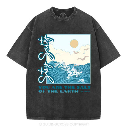 Stay Salty Christian Washed T-Shirt