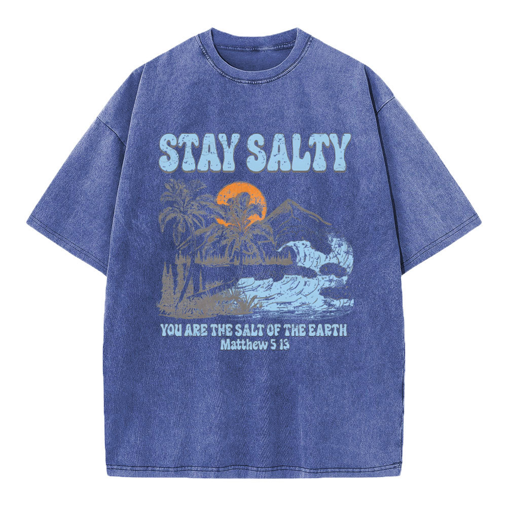 Stay Salty Christian Washed T-Shirt