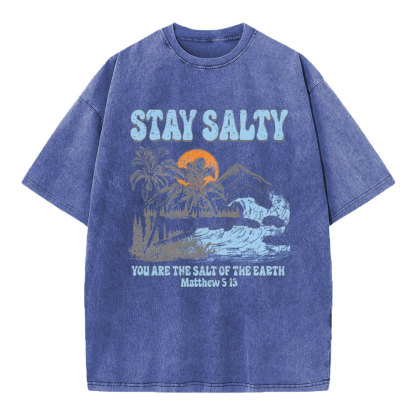 Stay Salty Christian Washed T-Shirt