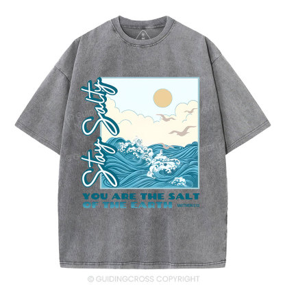 Stay Salty Christian Washed T-Shirt