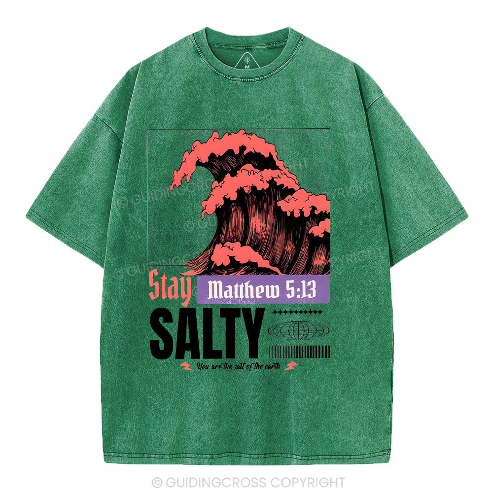 Stay Salty Christian Washed T-Shirt