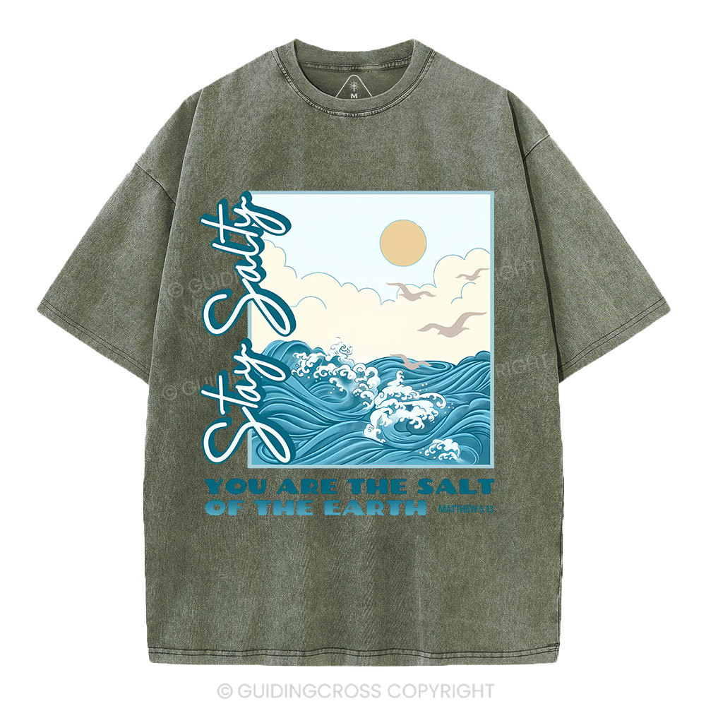 Stay Salty Christian Washed T-Shirt