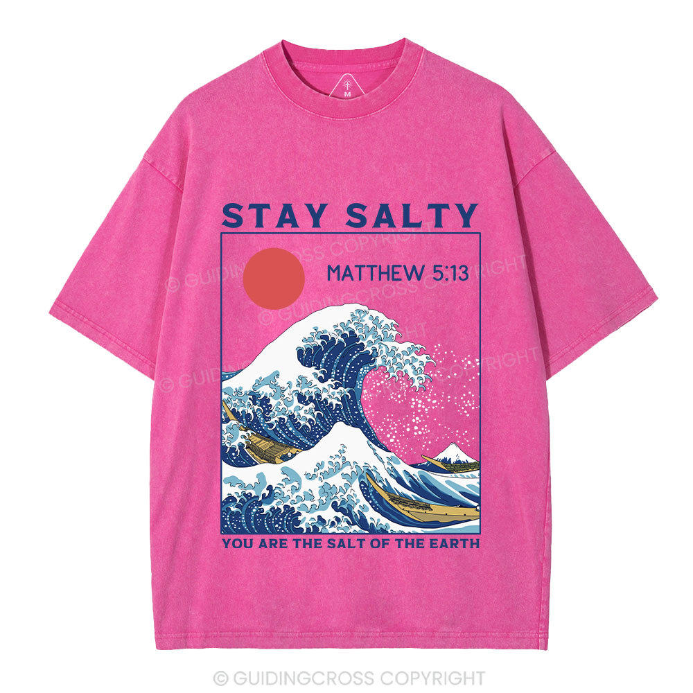 Stay Salty Christian Washed T-Shirt