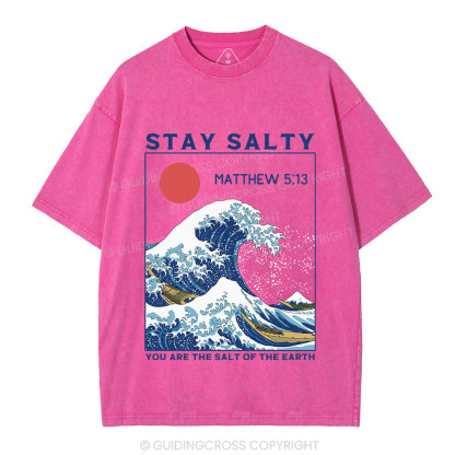 Stay Salty Christian Washed T-Shirt