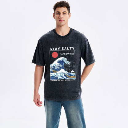 Stay Salty Christian Washed T-Shirt