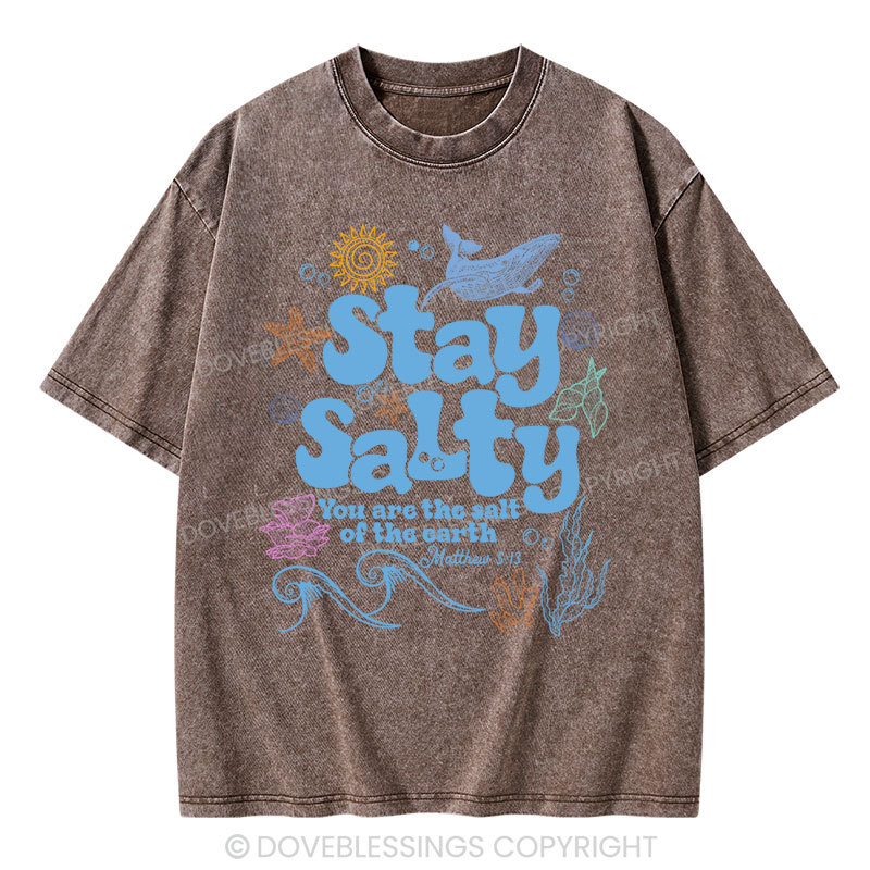 Stay Salty Christian Washed T-Shirt