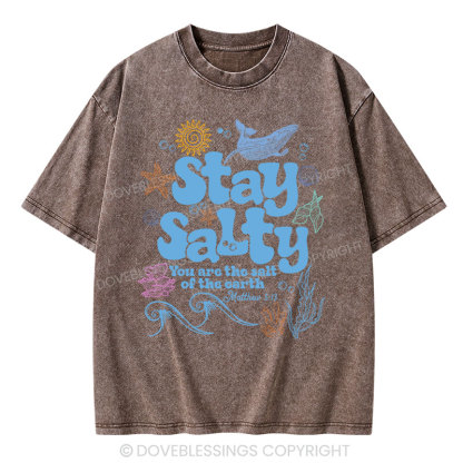 Stay Salty Christian Washed T-Shirt