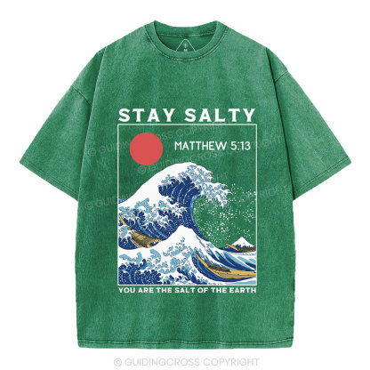 Stay Salty Christian Washed T-Shirt