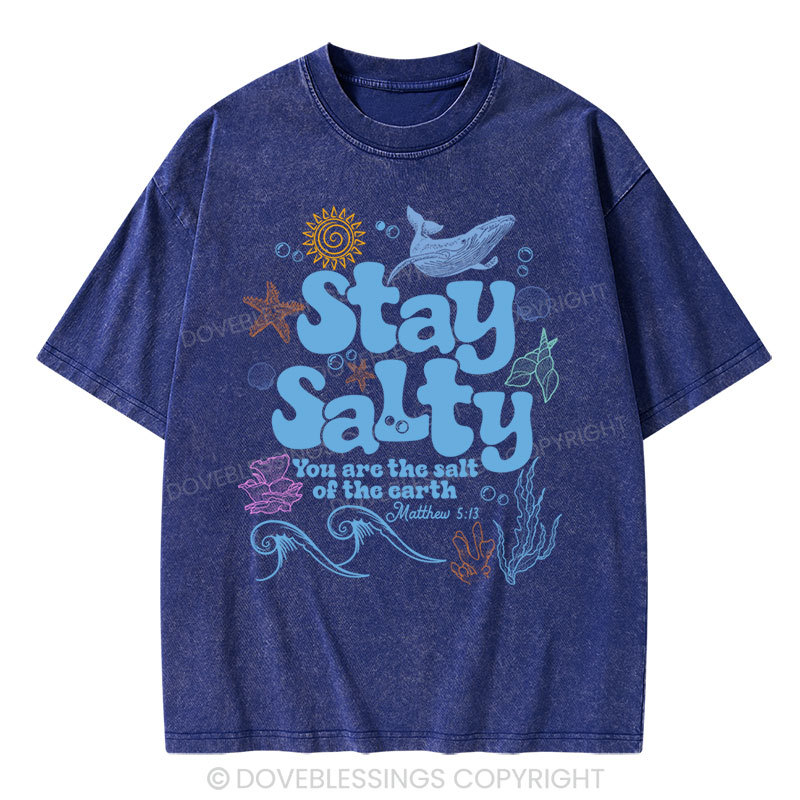Stay Salty Christian Washed T-Shirt