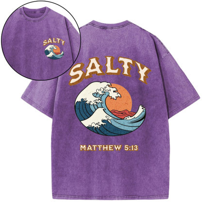 Stay Salty Christian Washed T-Shirt