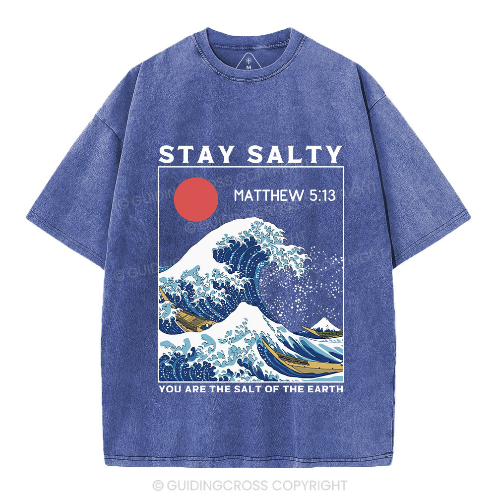 Stay Salty Christian Washed T-Shirt