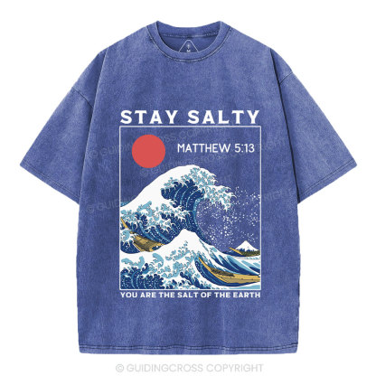 Stay Salty Christian Washed T-Shirt
