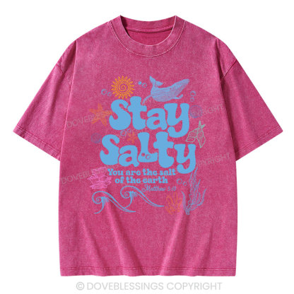 Stay Salty Christian Washed T-Shirt