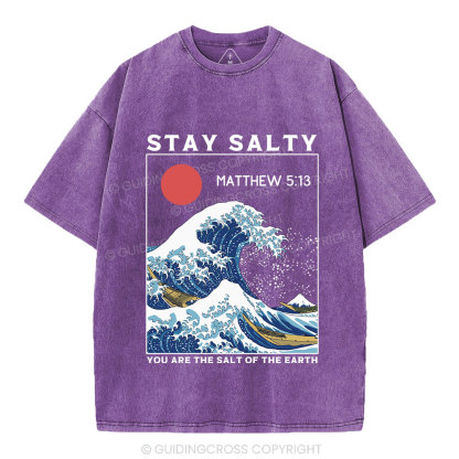 Stay Salty Christian Washed T-Shirt