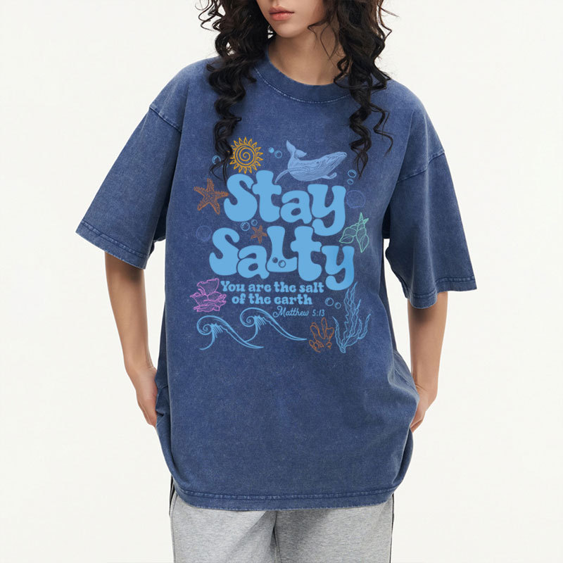 Stay Salty Christian Washed T-Shirt