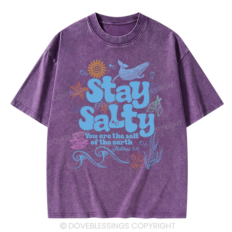 Stay Salty Christian Washed T-Shirt