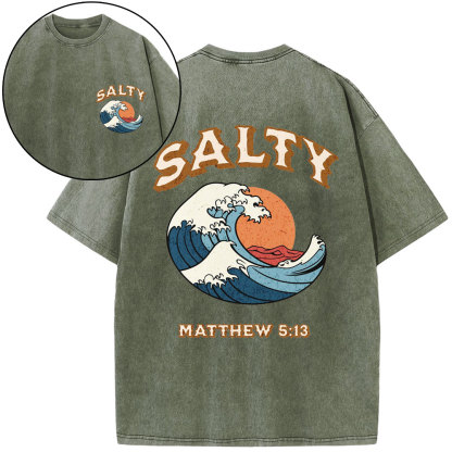 Stay Salty Christian Washed T-Shirt
