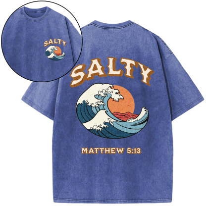 Stay Salty Christian Washed T-Shirt