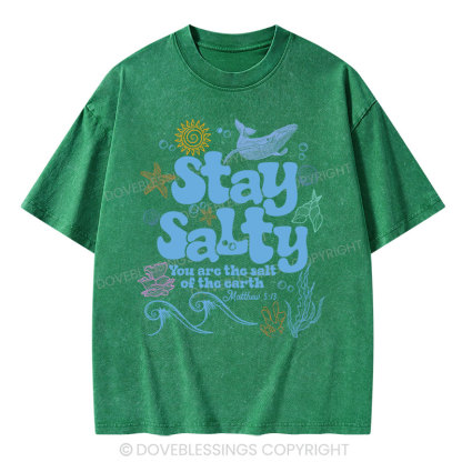 Stay Salty Christian Washed T-Shirt