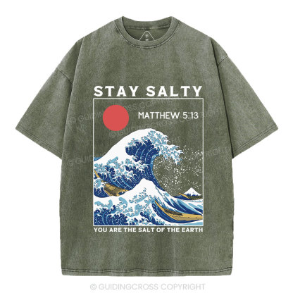 Stay Salty Christian Washed T-Shirt