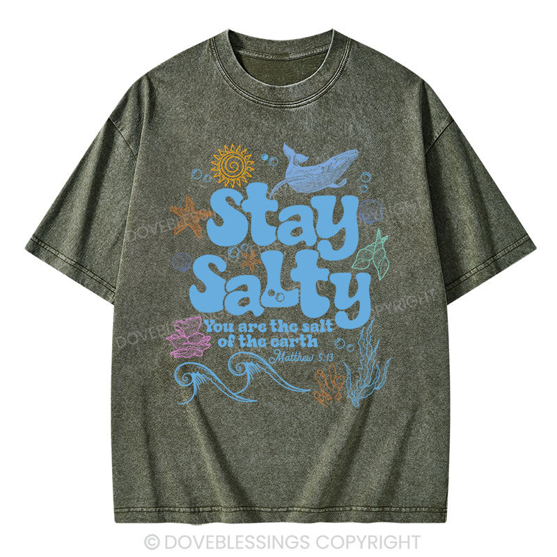 Stay Salty Christian Washed T-Shirt