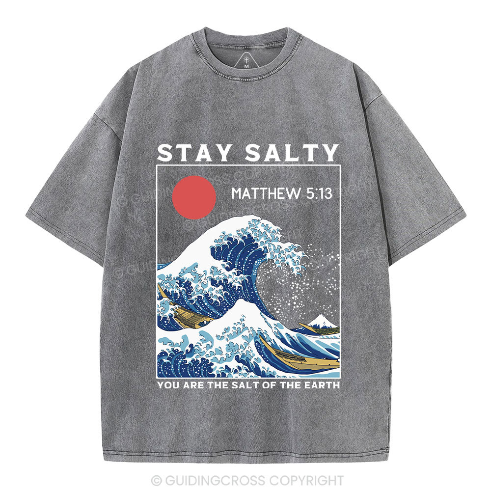 Stay Salty Christian Washed T-Shirt