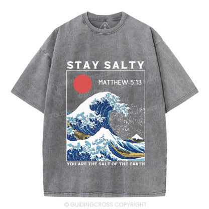 Stay Salty Christian Washed T-Shirt