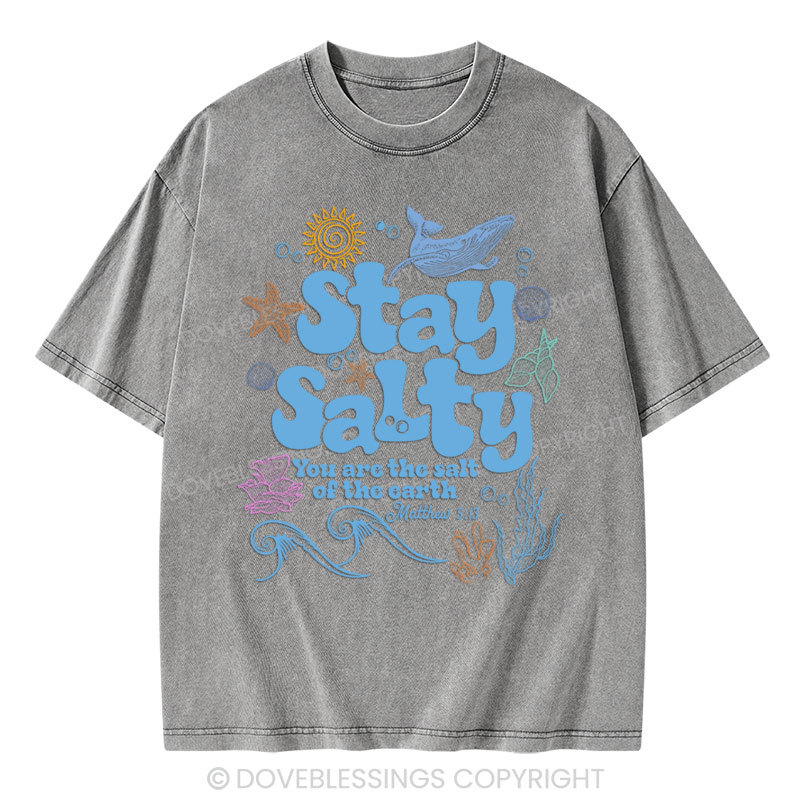Stay Salty Christian Washed T-Shirt