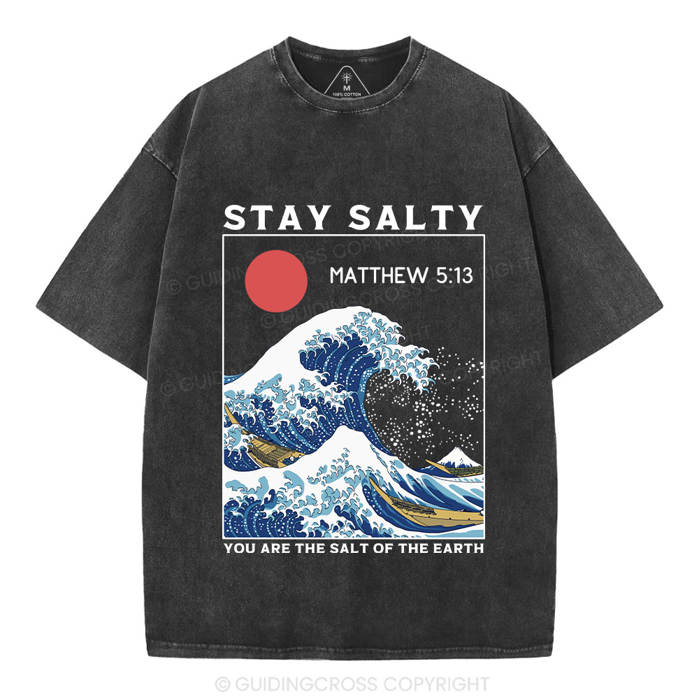 Stay Salty Christian Washed T-Shirt