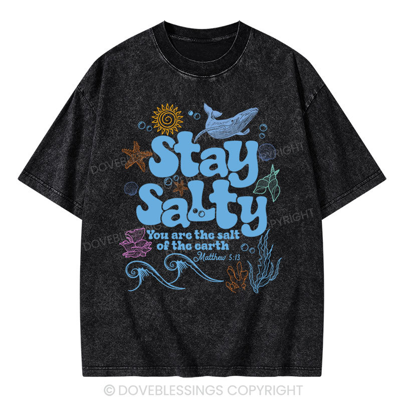 Stay Salty Christian Washed T-Shirt