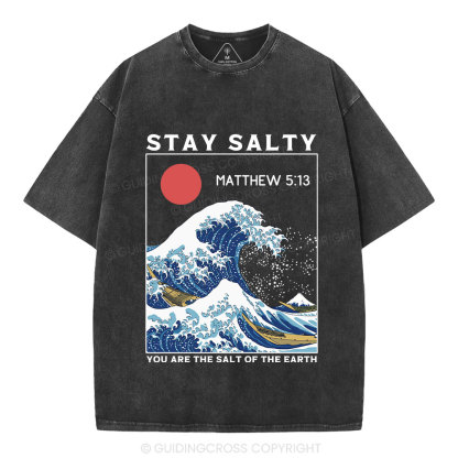 Stay Salty Christian Washed T-Shirt