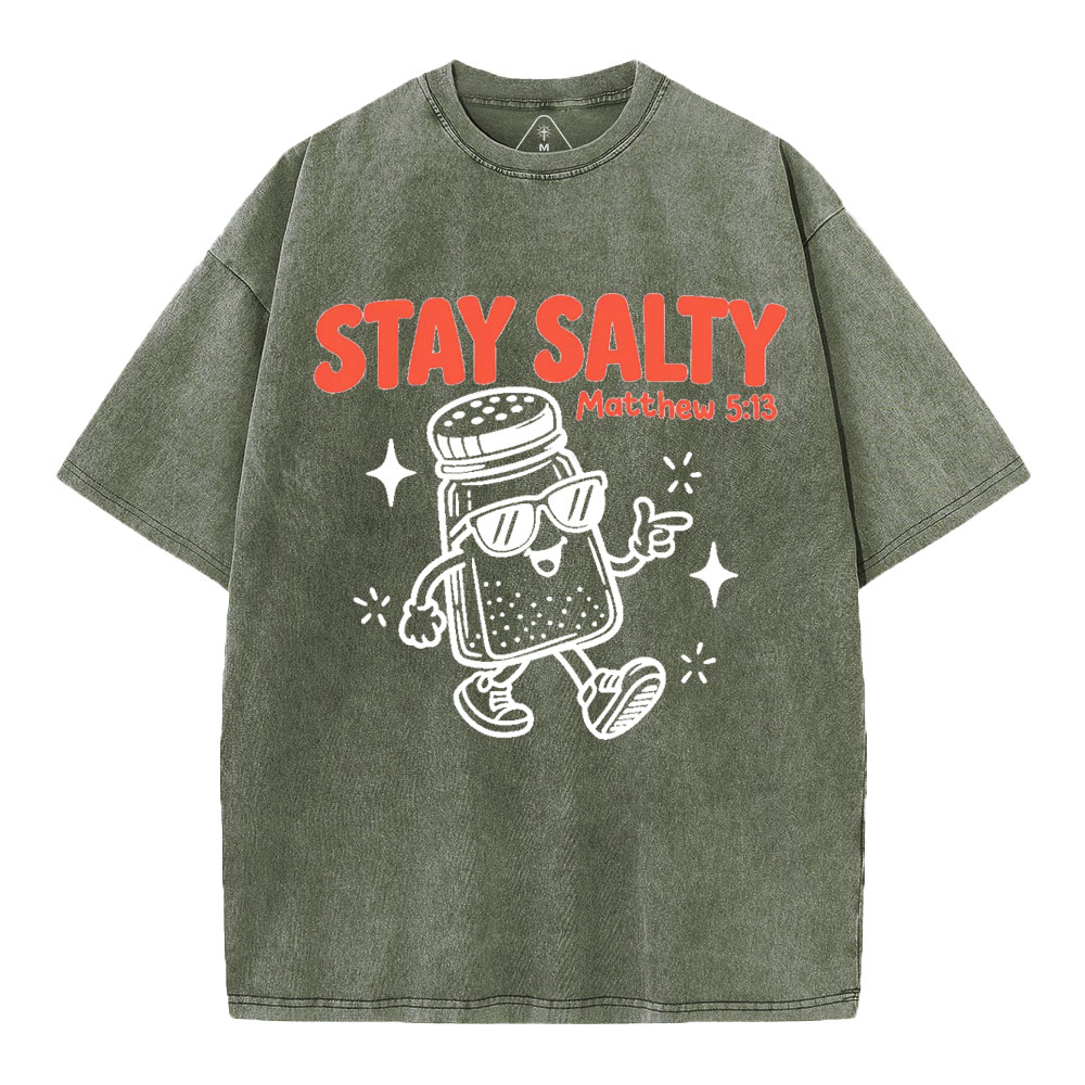 Stay Salty Christian Washed T-Shirt