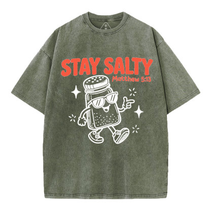 Stay Salty Christian Washed T-Shirt