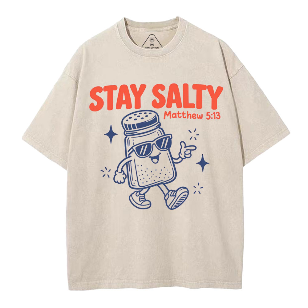 Stay Salty Christian Washed T-Shirt
