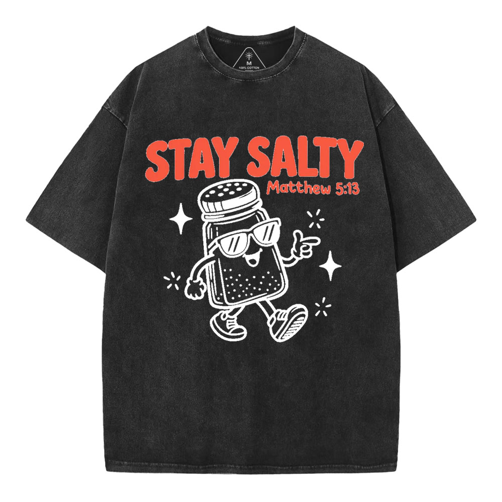 Stay Salty Christian Washed T-Shirt