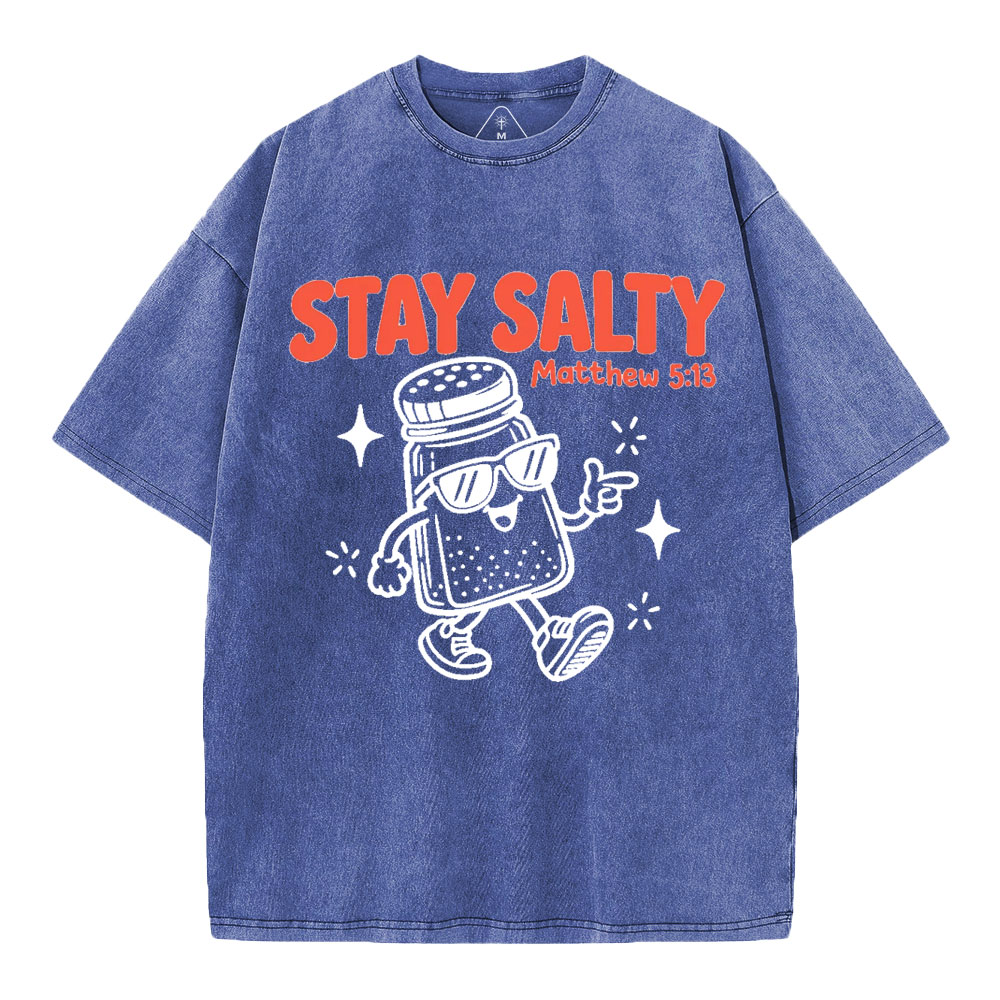 Stay Salty Christian Washed T-Shirt