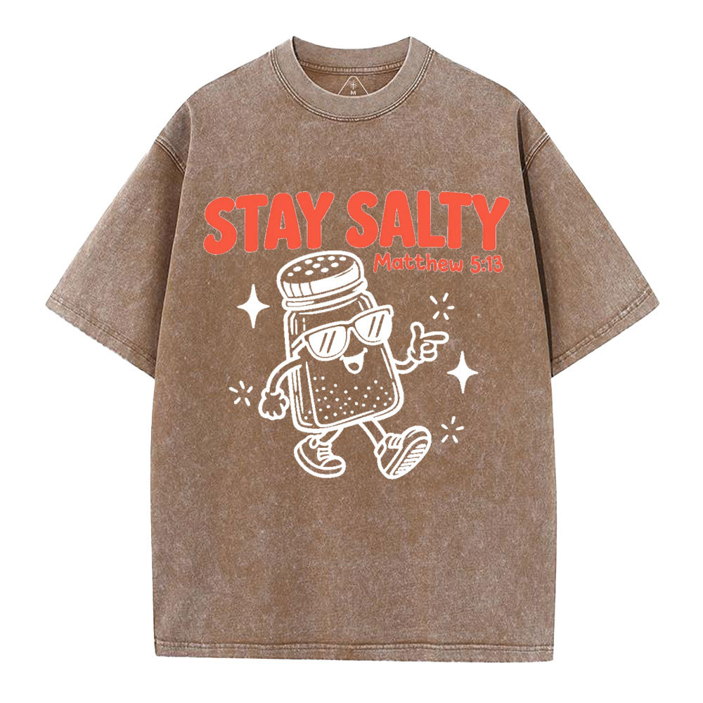Stay Salty Christian Washed T-Shirt