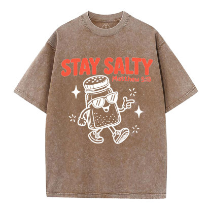 Stay Salty Christian Washed T-Shirt