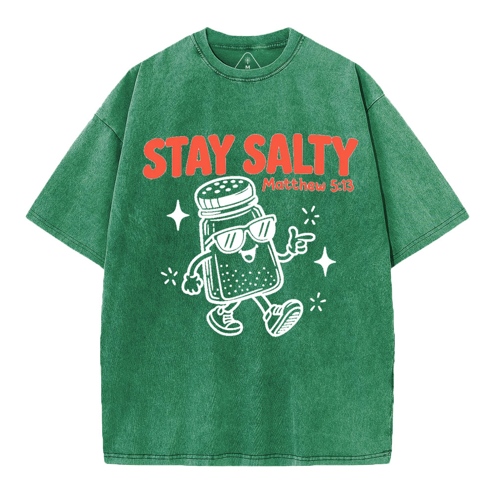 Stay Salty Christian Washed T-Shirt