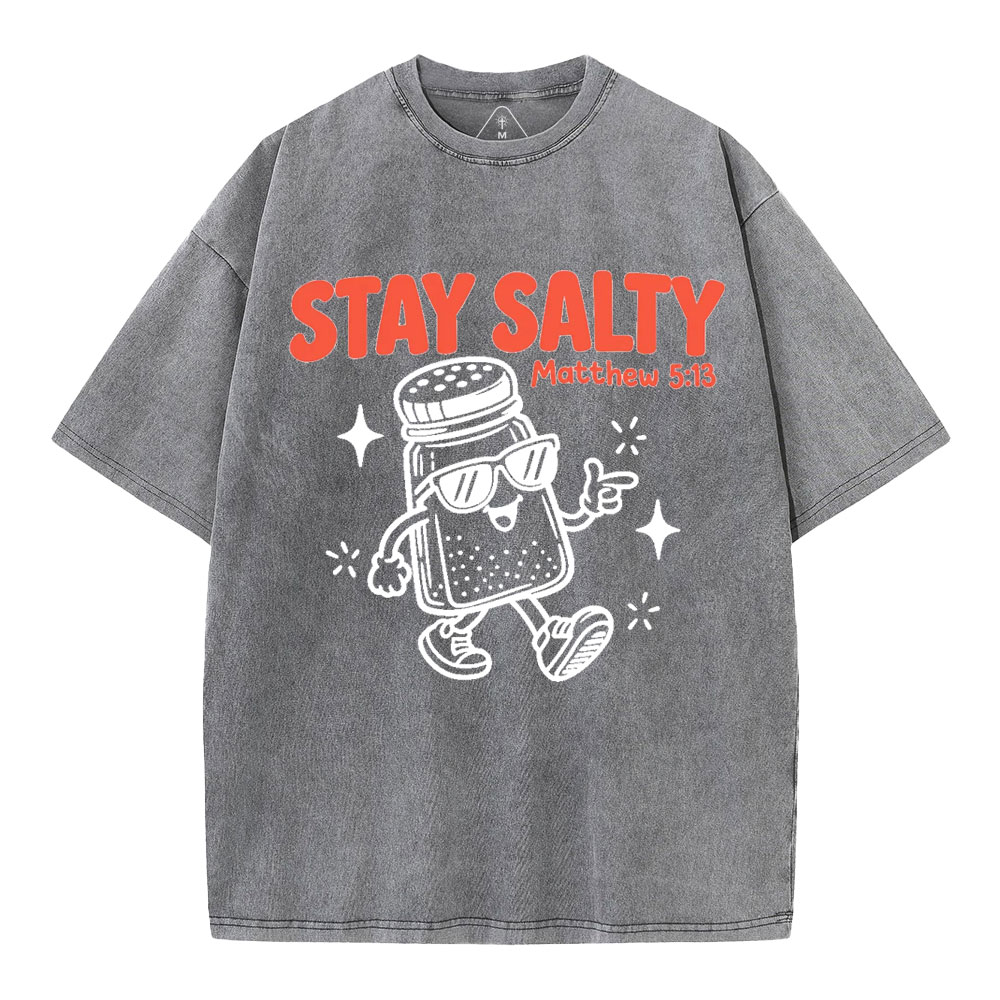 Stay Salty Christian Washed T-Shirt