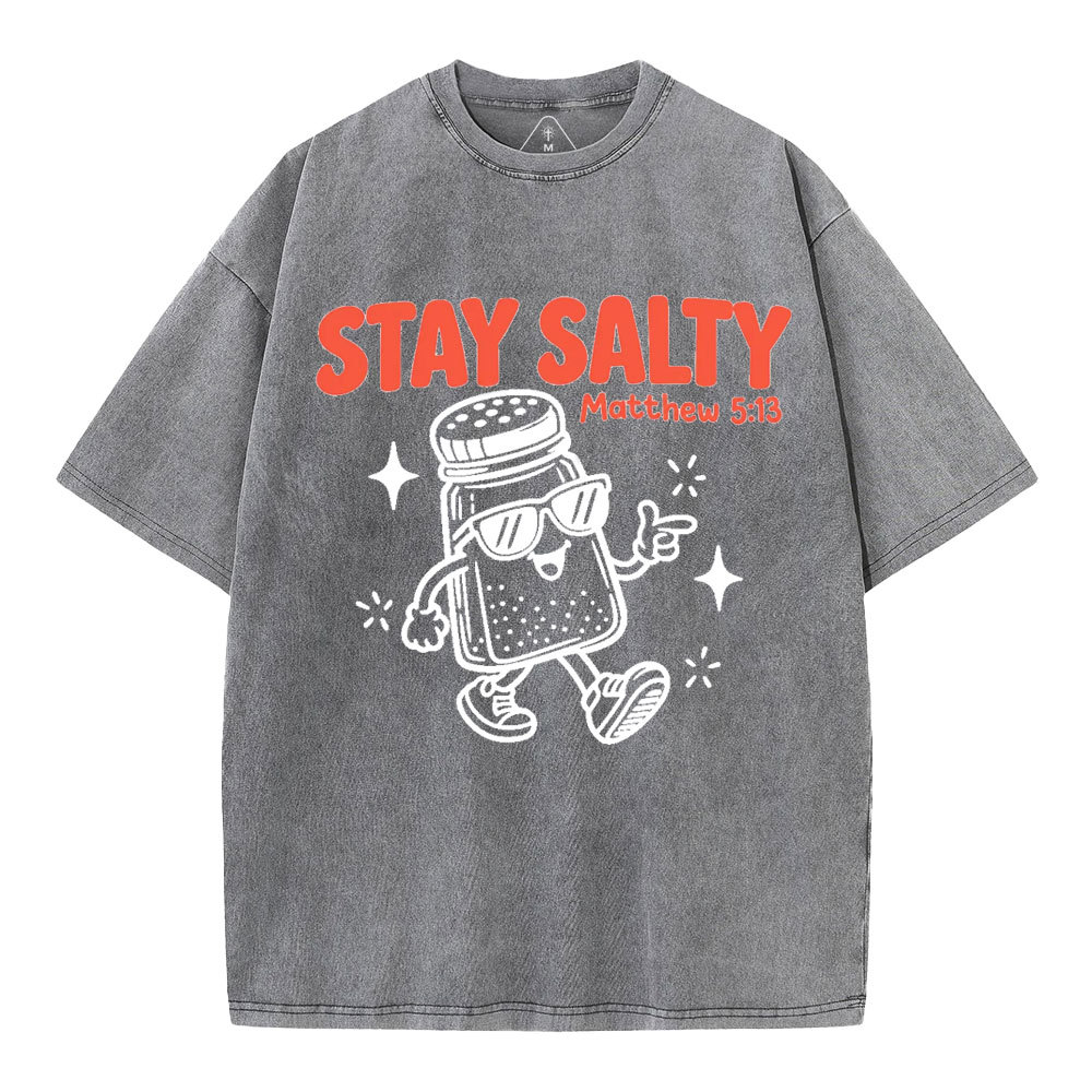 Stay Salty Christian Washed T-Shirt
