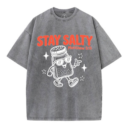 Stay Salty Christian Washed T-Shirt